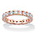 2 TCW Round Cubic Zirconia Rose Gold over .925 Sterling Silver Eternity Band-11 at Direct Charge presents PalmBeach