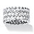 9.66 TCW Cubic Zirconia Baguette Chevron Ring in Platinum over Sterling Silver-11 at PalmBeach Jewelry