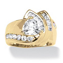 3.34 TCW Cubic Zirconia Ring in Gold-Plated