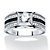 SETA JEWELRY Men's .91 TCW Round Cubic Zirconia Ring in Platinum over .925 Sterling Silver-11 at Seta Jewelry
