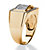 1.05 TCW Men's Cubic Zirconia Geometric Ring in 18k Gold over Sterling Silver-12 at PalmBeach Jewelry