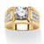 Men's 1.89 TCW Round Cubic Zirconia Ring in 18k Gold over Sterling Silver-11 at PalmBeach Jewelry