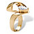 1.80 TCW Pear-Cut Cubic Zirconia Gold Ion-Plated Nestled Ring-12 at PalmBeach Jewelry