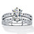 2 Piece 1.22 TCW Cubic Zirconia Bridal Ring Set in Sterling Silver-11 at PalmBeach Jewelry