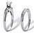 2 Piece 1 TCW Cubic Zirconia Bridal Ring Set in Sterling Silver-12 at Direct Charge presents PalmBeach
