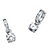 4.40 TCW Cubic Zirconia Huggie Hoop Earrings in Platinum over Sterling Silver (1")-11 at PalmBeach Jewelry