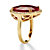 14.35 TCW Round Ruby and Cubic Zirconia Halo Ring in 18k Gold over Sterling Silver-12 at PalmBeach Jewelry