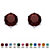 Simulated Birthstone Stud Earrings in .925 Sterling Silver-101 at PalmBeach Jewelry