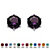 Simulated Birthstone Stud Earrings in .925 Sterling Silver-102 at Direct Charge presents PalmBeach