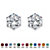Simulated Birthstone Stud Earrings in .925 Sterling Silver-104 at Direct Charge presents PalmBeach