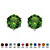 Simulated Birthstone Stud Earrings in .925 Sterling Silver-108 at PalmBeach Jewelry