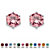 Simulated Birthstone Stud Earrings in .925 Sterling Silver-110 at Direct Charge presents PalmBeach