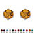 Simulated Birthstone Stud Earrings in .925 Sterling Silver-111 at PalmBeach Jewelry