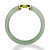 SETA JEWELRY .50 TCW Round Green Peridot and Genuine Jade 10k Yellow Gold Cabochon Ring-12 at Seta Jewelry