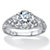 1.64 TCW Round Cubic Zirconia Vintage Style Ring in Sterling Silver-11 at PalmBeach Jewelry