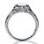 1.64 TCW Round Cubic Zirconia Vintage Style Ring in Sterling Silver-12 at PalmBeach Jewelry