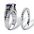 3.91 TCW Emerald-Cut Purple Cubic Zirconia Two-Piece Bridal Set in Sterling Silver-12 at Direct Charge presents PalmBeach
