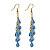 Simulated Birthstone Teardrop Chandelier Earrings in Yellow Gold Tone-12 at PalmBeach Jewelry
