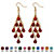 Simulated Birthstone Teardrop Chandelier Earrings in Yellow Gold Tone-101 at PalmBeach Jewelry
