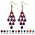 Simulated Birthstone Teardrop Chandelier Earrings in Yellow Gold Tone-102 at PalmBeach Jewelry