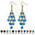 Simulated Birthstone Teardrop Chandelier Earrings in Yellow Gold Tone-103 at PalmBeach Jewelry