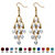 Simulated Birthstone Teardrop Chandelier Earrings in Yellow Gold Tone-104 at PalmBeach Jewelry