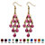 Simulated Birthstone Teardrop Chandelier Earrings in Yellow Gold Tone-106 at PalmBeach Jewelry