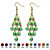 Simulated Birthstone Teardrop Chandelier Earrings in Yellow Gold Tone-108 at PalmBeach Jewelry