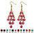 Simulated Birthstone Teardrop Chandelier Earrings in Yellow Gold Tone-110 at PalmBeach Jewelry