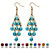 Simulated Birthstone Teardrop Chandelier Earrings in Yellow Gold Tone-112 at PalmBeach Jewelry