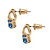 Round Simulated Birthstone Solitaire Necklace and Earring Set in Goldtone 18"-12 at PalmBeach Jewelry
