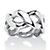 Crossover Link Style Ring in Sterling Silver-11 at PalmBeach Jewelry