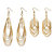Multi-Chain Yellow Gold Tone Two-Pair Drop Earrings Set-11 at PalmBeach Jewelry