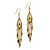 SETA JEWELRY Black Crystal Teardrop and Chain Chandelier Earrings in Yellow Gold Tone-12 at Seta Jewelry