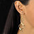 SETA JEWELRY Free-Form Silvertone and Yellow Gold Tone Twist Earrings Two-Pair Set-13 at Seta Jewelry
