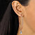 SETA JEWELRY Crystal Drop Hoop Earrings in Rose Gold-Plated (1 1/2")-13 at Seta Jewelry