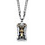 Two-Tone Cross Pendant Necklace in Gold Ion-Plated Stainless Steel and Stainless Steel 24"-11 at PalmBeach Jewelry