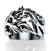 SETA JEWELRY Men's Dragon Cutout Ring in Stainless Steel Sizes 9-16