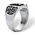 Men's Cross and Crest Signet Ring in Stainless Steel-12 at PalmBeach Jewelry