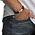 Men's Black Woven Leather and Stainless Steel Bracelet with Magnetic Closure 9"-14 at Direct Charge presents PalmBeach