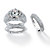 9.22 TCW Round Cubic Zirconia Bridal Set Platinum Plated with Bonus Buy-11 at PalmBeach Jewelry