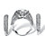 9.22 TCW Round Cubic Zirconia Bridal Set Platinum Plated with Bonus Buy-12 at PalmBeach Jewelry