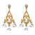 4.22 TCW Pear-Cut White Topaz Chandelier Earrings in 18k Gold-Plated-11 at PalmBeach Jewelry