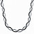 1/4 TCW Black and White Diamond Crossover Necklace in Silvertone 17"-11 at PalmBeach Jewelry