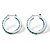 Round Simulated Birthstone Inside-Out Hoop Earrings in Silvertone 1.25"-12 at PalmBeach Jewelry
