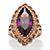 SETA JEWELRY 7.94 TCW Marquise-Cut Amethyst Cubic Zirconia Cocktail Ring in Rose Gold Ion-Plated-11 at Seta Jewelry