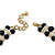 Black Beaded Necklace with Crystal Accents in Yellow Gold Tone-12 at Direct Charge presents PalmBeach