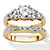 SETA JEWELRY 2 Piece 2.01 TCW Round Cubic Zirconia Bridal Ring Set in 18k Gold-Plated-11 at Seta Jewelry