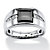 Men's .30 TCW Genuine Hematite and White Sapphire Ring in Platinum Over .925 Sterling Silver-11 at PalmBeach Jewelry