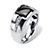Men's .30 TCW Genuine Hematite and White Sapphire Ring in Platinum Over .925 Sterling Silver-12 at PalmBeach Jewelry